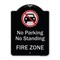 Signmission Designer Series-No Parking Or Standing Fire Zone With Graphic, 24" x 18", BS-1824-9958 A-DES-BS-1824-9958 - alternate 1